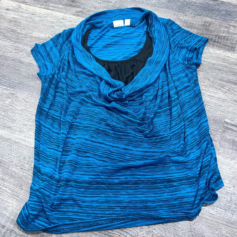 Cato Blue Striped Women's Blouse